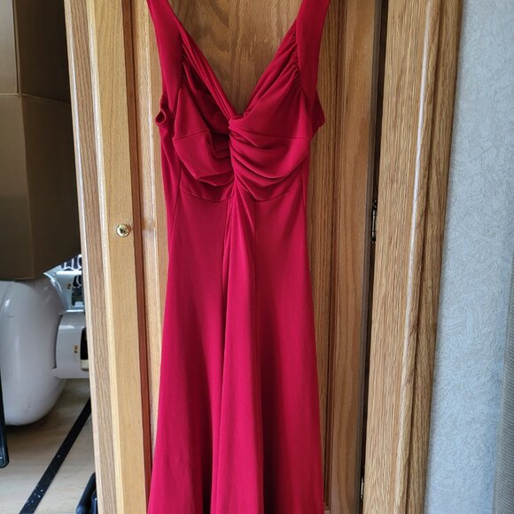 Red dress, polyester and spandex size small - Picture 2 of 5